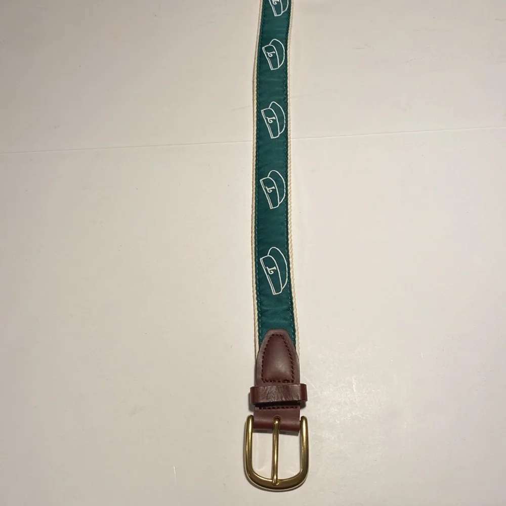YRI Green Tour Golf Belt Brass‎ Buckle 40/100 Made In USA